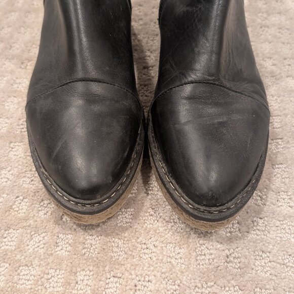 Eric Michael Helen Mid Height Black Leather Boots - Women sz 8.5 - Picture 9 of 11